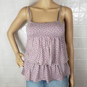 XXS AE polka dot ruffle convertible tank/tube top